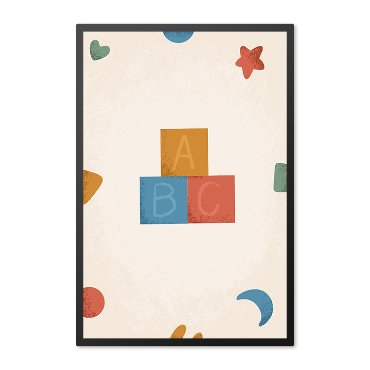 Poster in lijst Born to be Me Letterblokken