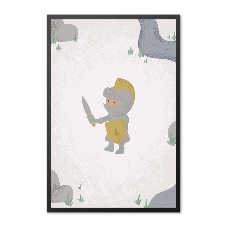 Poster in lijst Born to be Brave Ridder