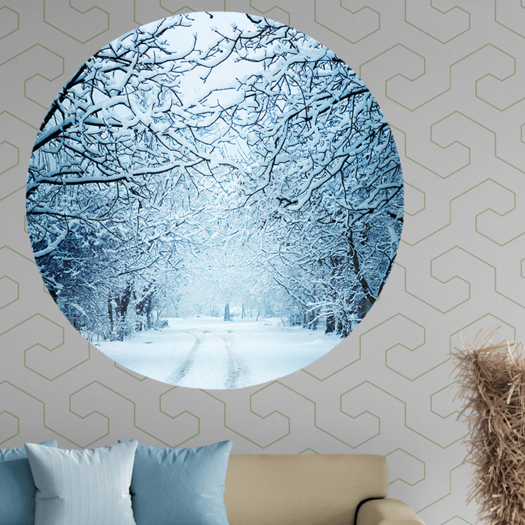 Muurcirkel Besneeuwde Winterlaan