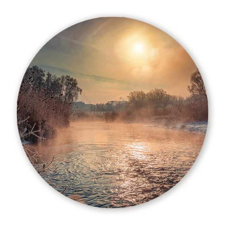 Muurcirkel Winterse Ochtendglans