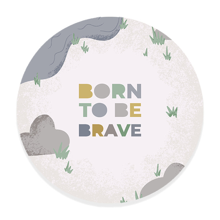 Muurcirkel Born to be Brave - Kinderkamer - Babykamer