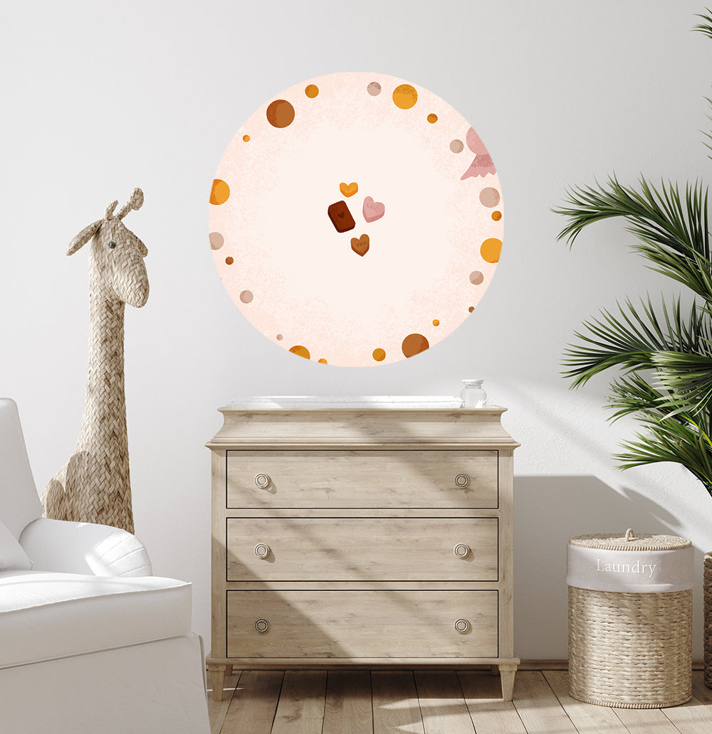 Muurcirkel Born to be Sweet Love Candy - Kinderkamer - Babykamer