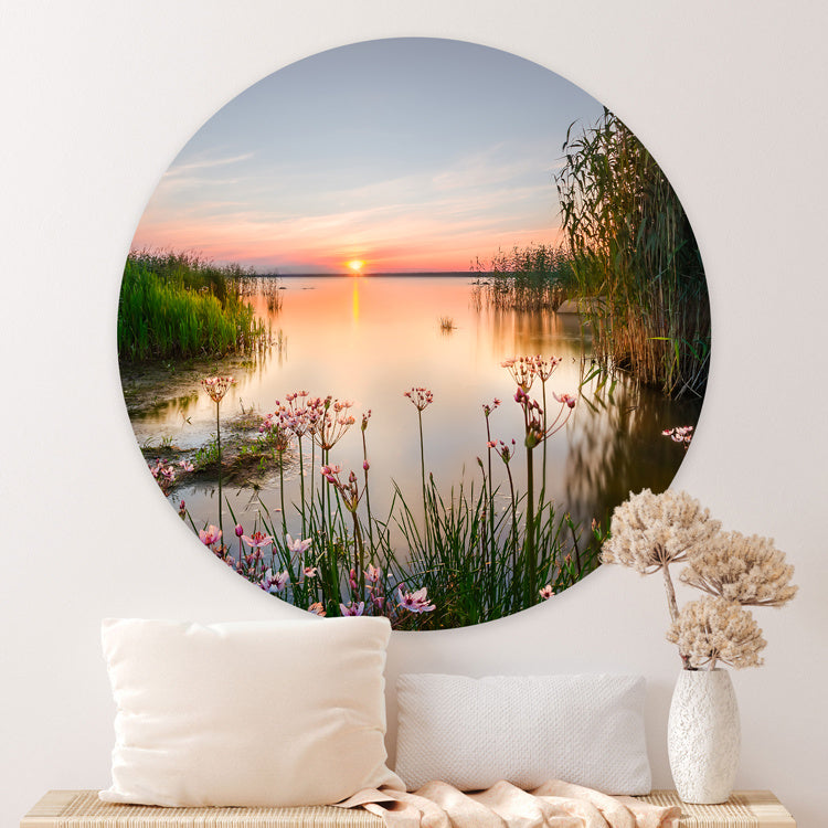 Schilderij Avondlicht aan het Meer
