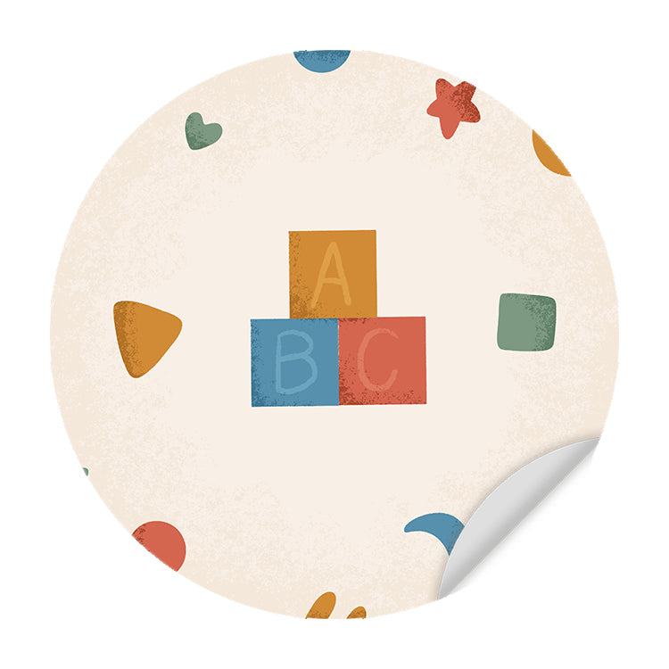Muursticker Born to Me Letterblokken - Kinderkamer - Babykamer
