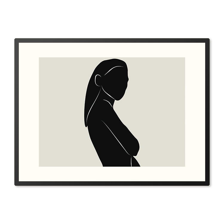 Poster in Lijst Silhouette Women Boho