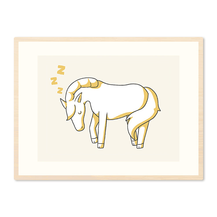 Poster in Lijst Slapend Paard - Kinderkamer