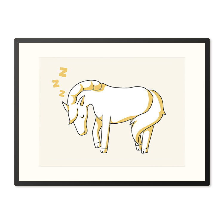 Poster in Lijst Slapend Paard - Kinderkamer