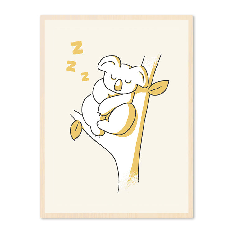 Poster in Lijst Slapende Koala - Kinderkamer