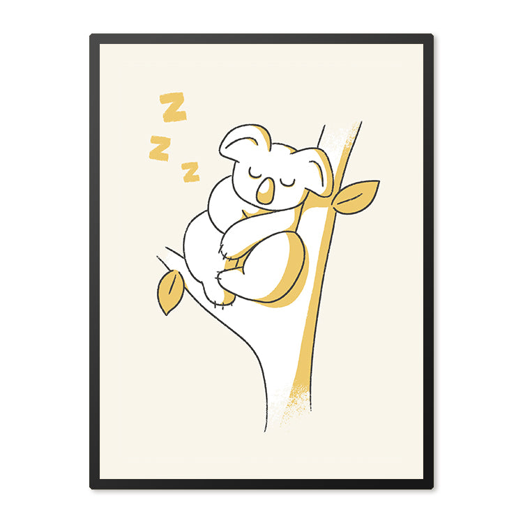 Poster in Lijst Slapende Koala - Kinderkamer