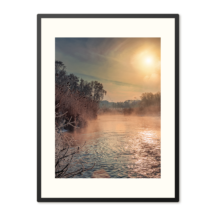 Poster in Lijst Winterse Ochtendglans