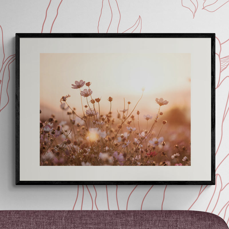 Poster in Lijst Delicate Veldbloemen