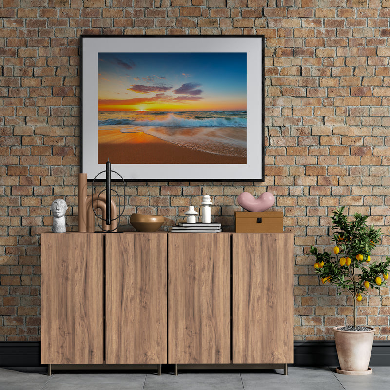 Poster in Lijst Gouden Moment aan Zee