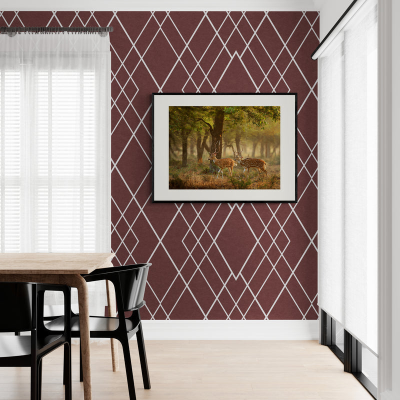 Poster in Lijst Herten in Herfstbos