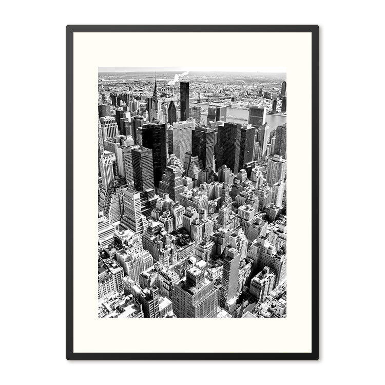 Poster in Lijst Manhattan van Boven