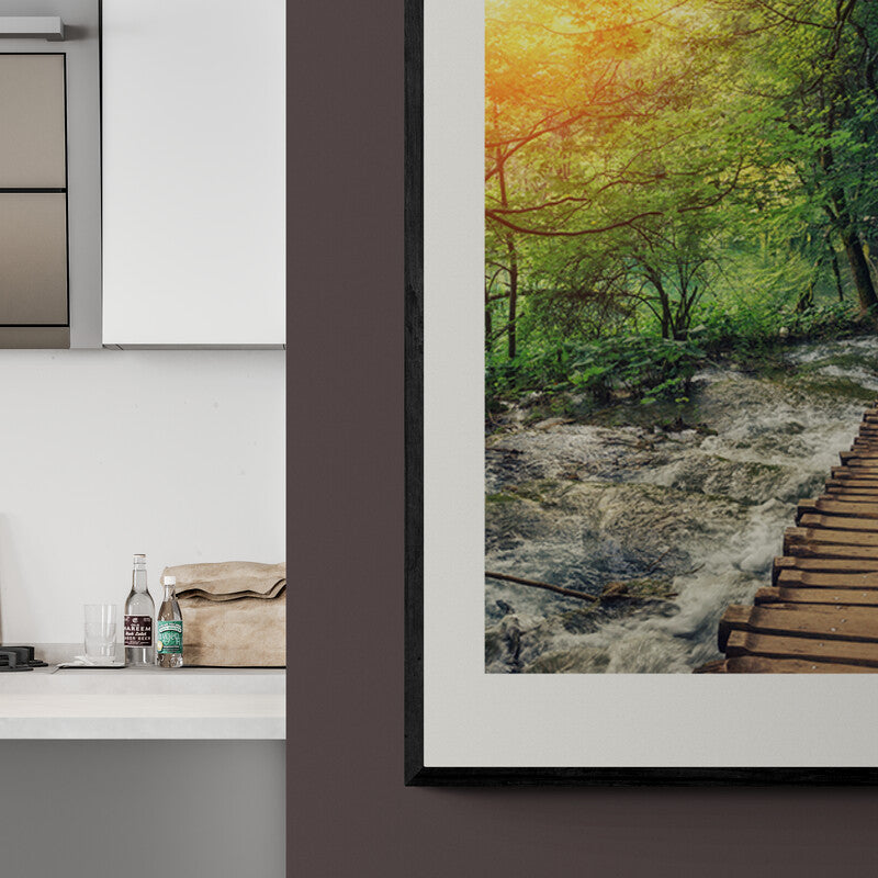 Poster in Lijst Plitvice Lichtspel