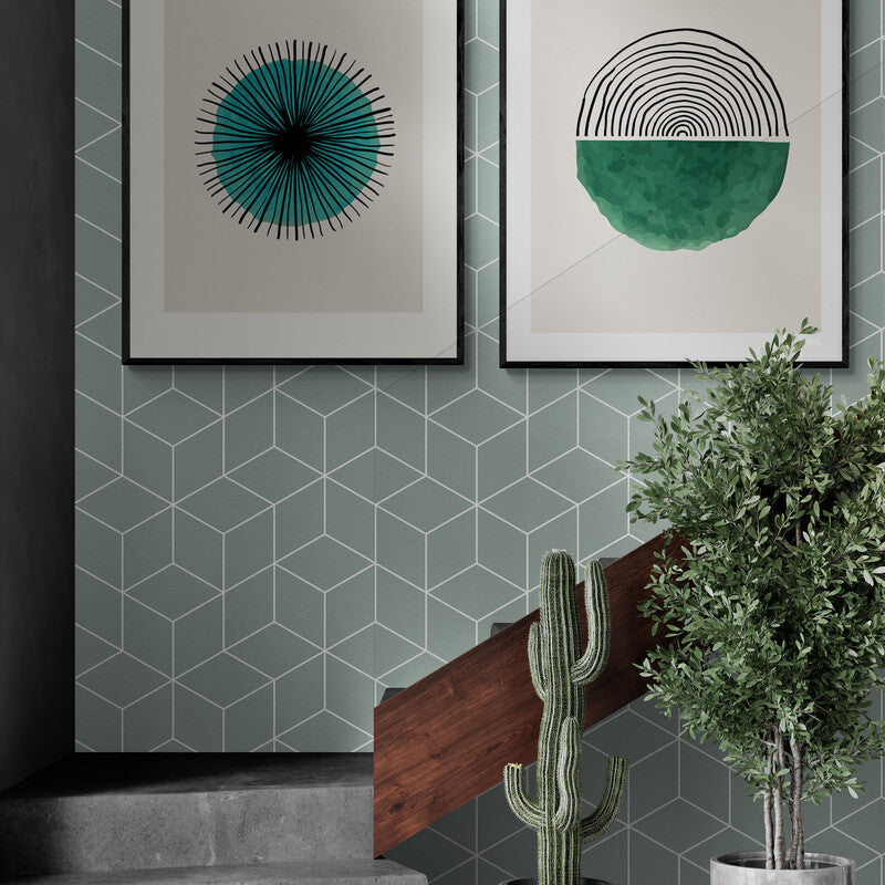 Poster in Lijst Scribble Groen