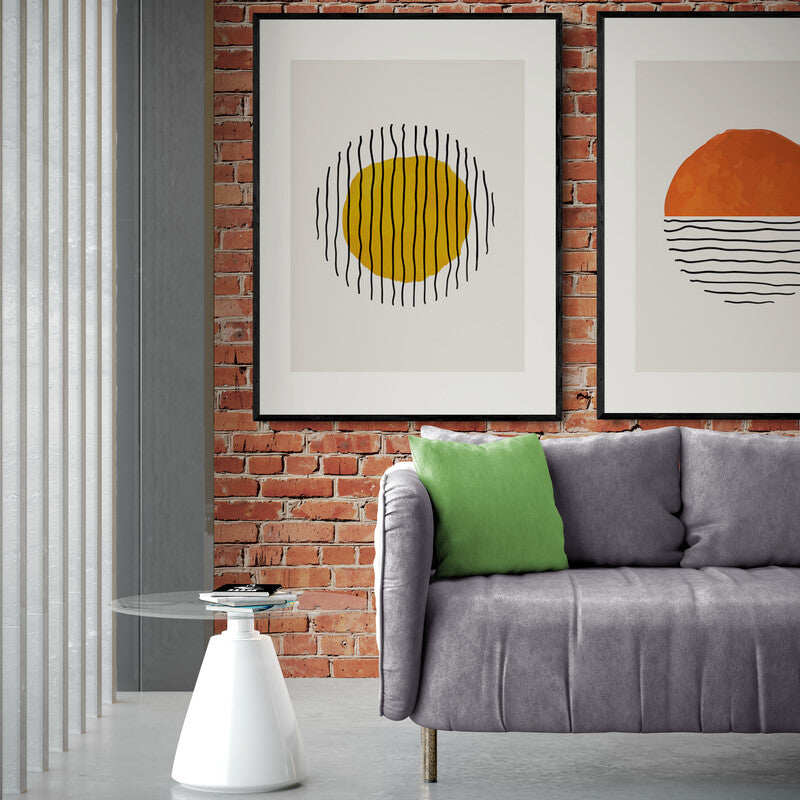 Poster in Lijst Scribble Rood
