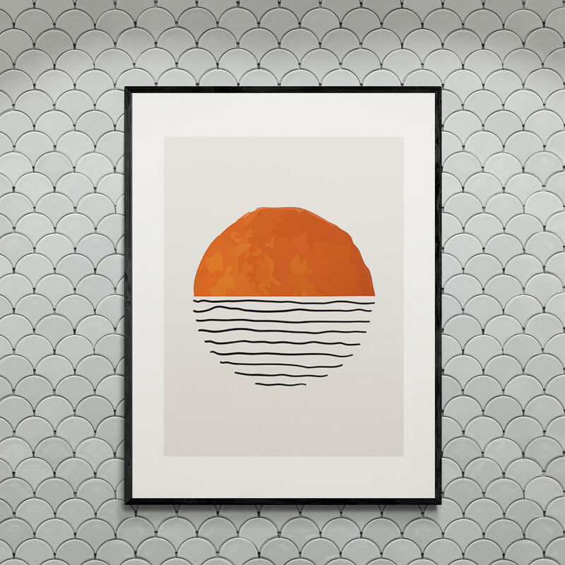 Poster in Lijst Scribble Rood