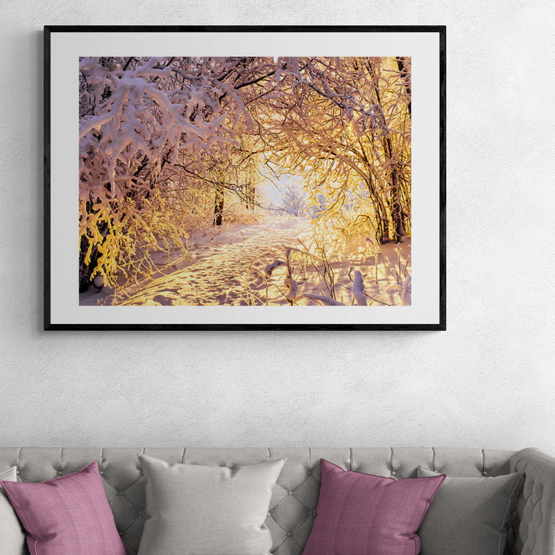 Poster in Lijst Winterse Betovering