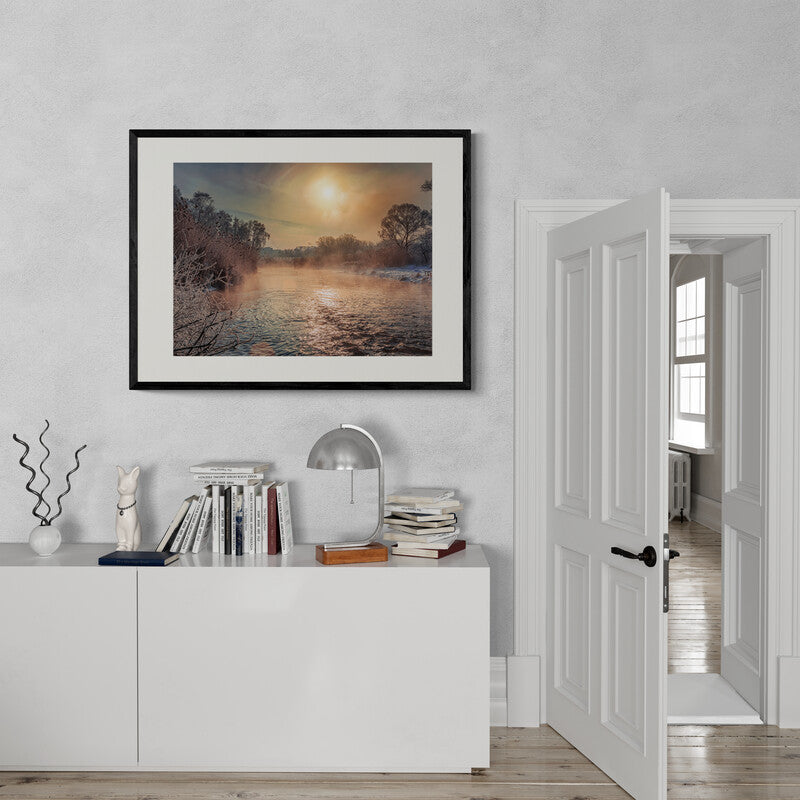 Poster in Lijst Winterse Ochtendglans