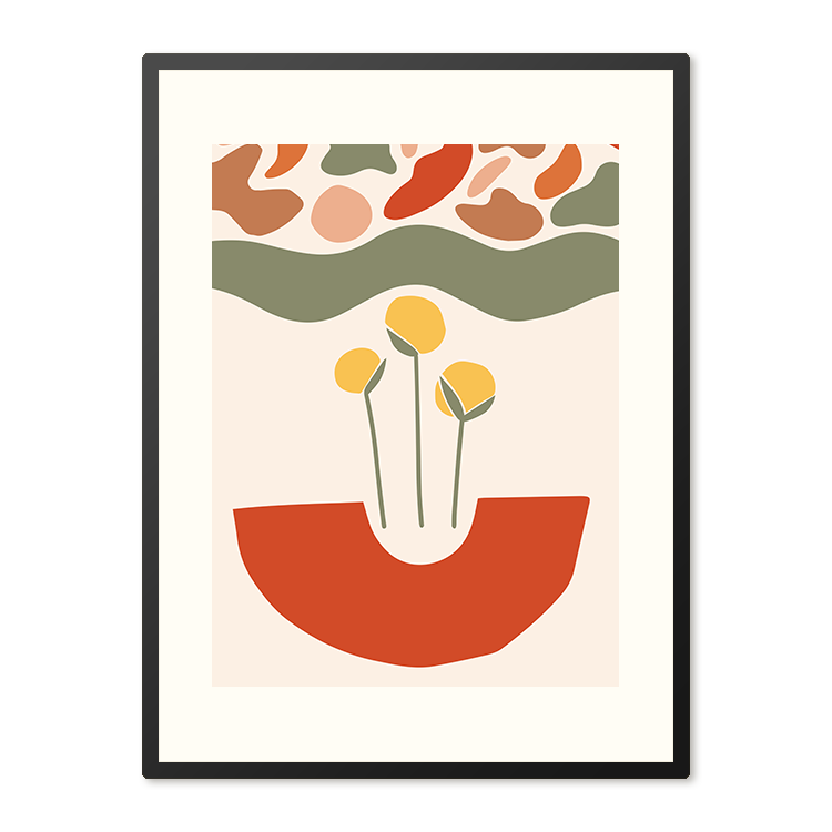 Poster in Lijst Zomerse Abstracte Bloem