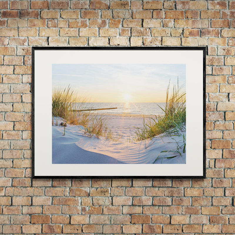 Poster in Lijst Zonsondergang Baltische Zee