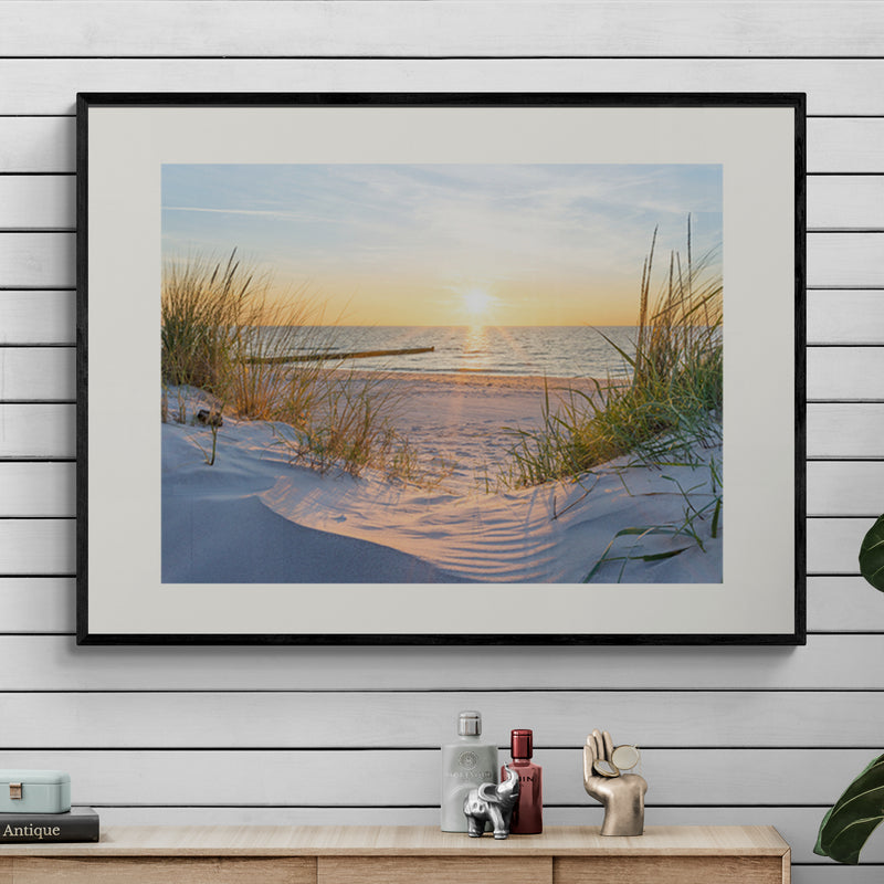 Poster in Lijst Zonsondergang Baltische Zee