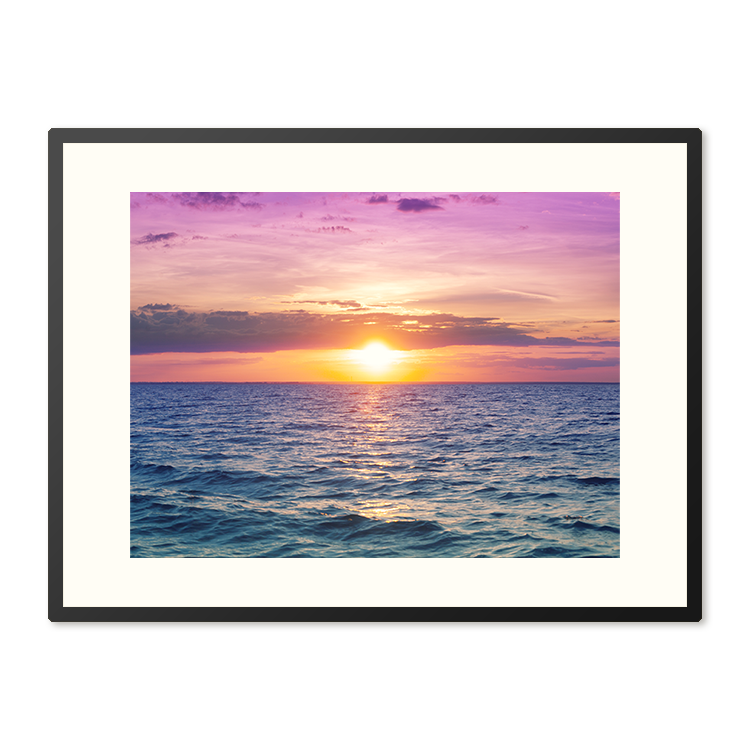 Poster in Lijst Zonsopkomst boven Zee