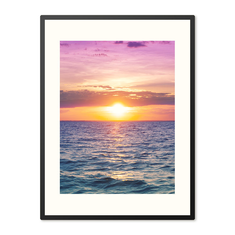 Poster in Lijst Zonsopkomst boven Zee