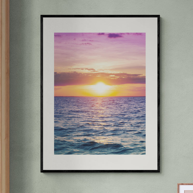 Poster in Lijst Zonsopkomst boven Zee