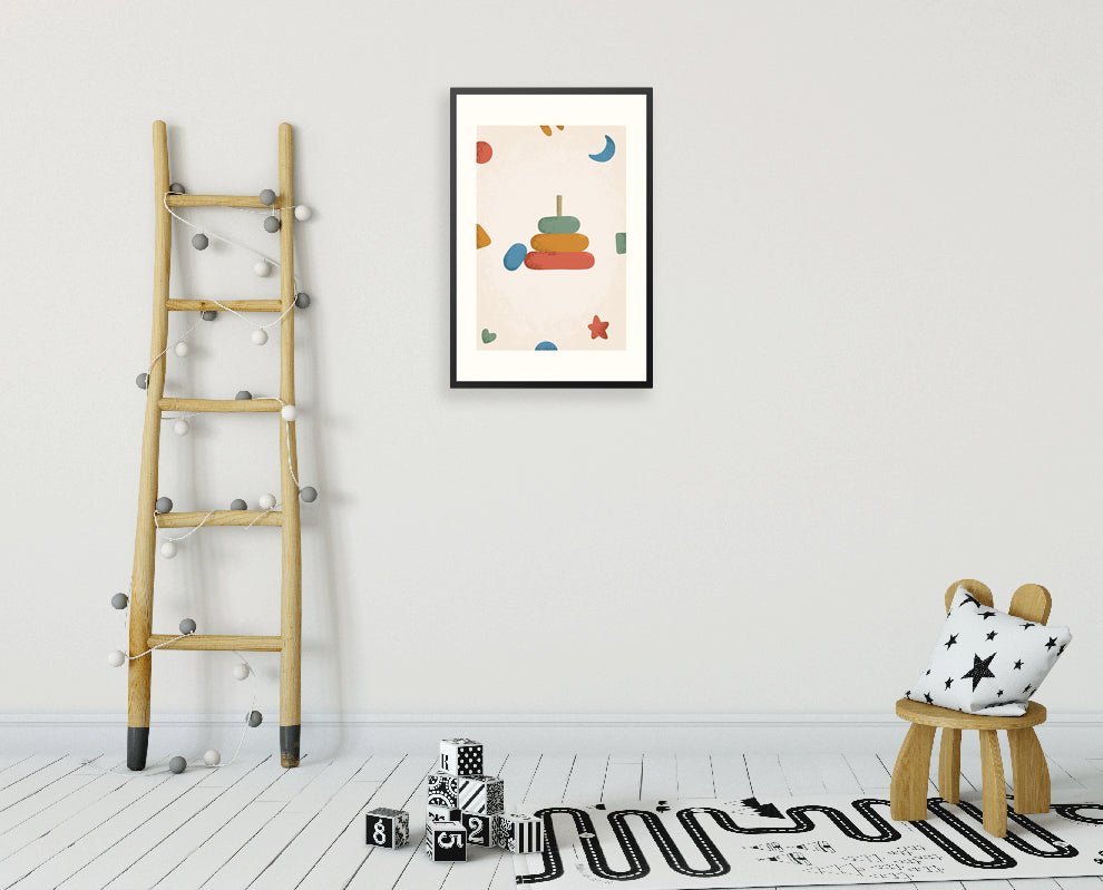 Poster in lijst Born to be Me Stapelringen