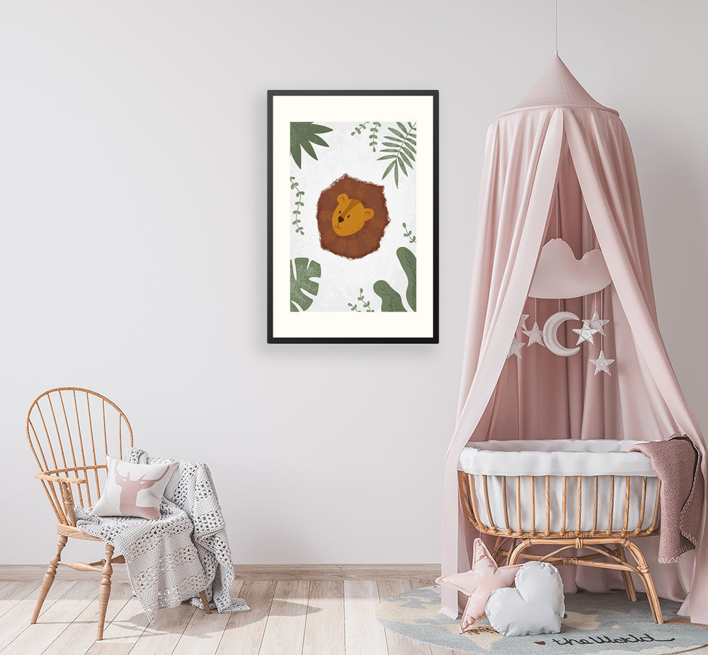 Poster in lijst Born to be Wild Leeuw