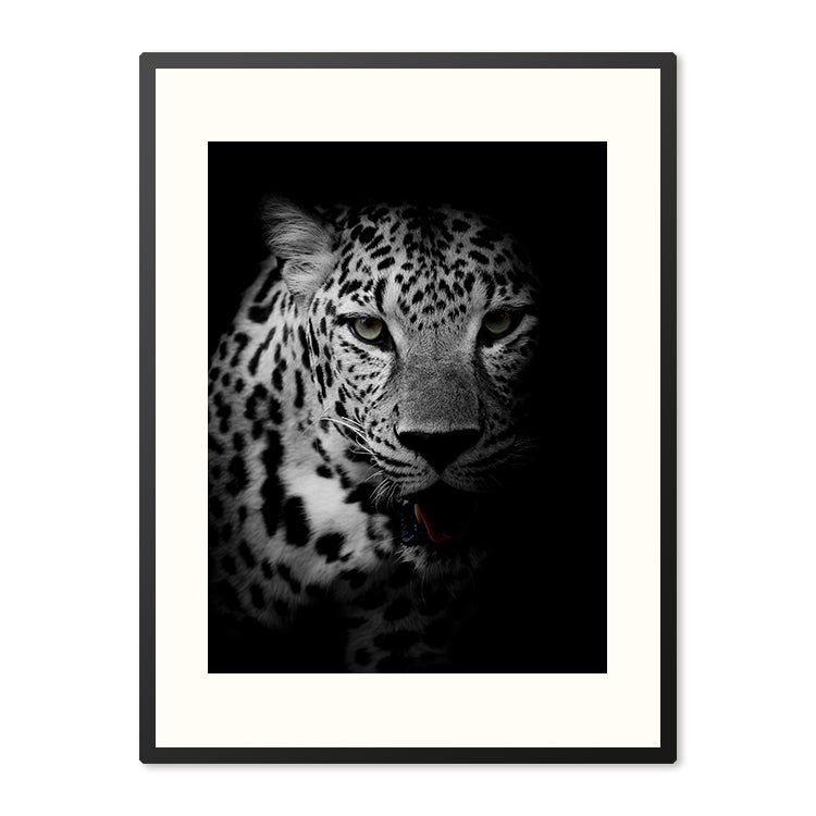 Poster in Lijst Luipaard in Licht en Schaduw