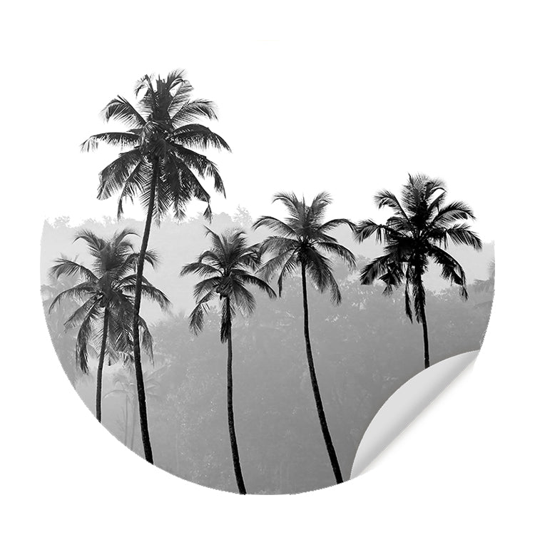 Muursticker - Palmbomen - Zwart Wit