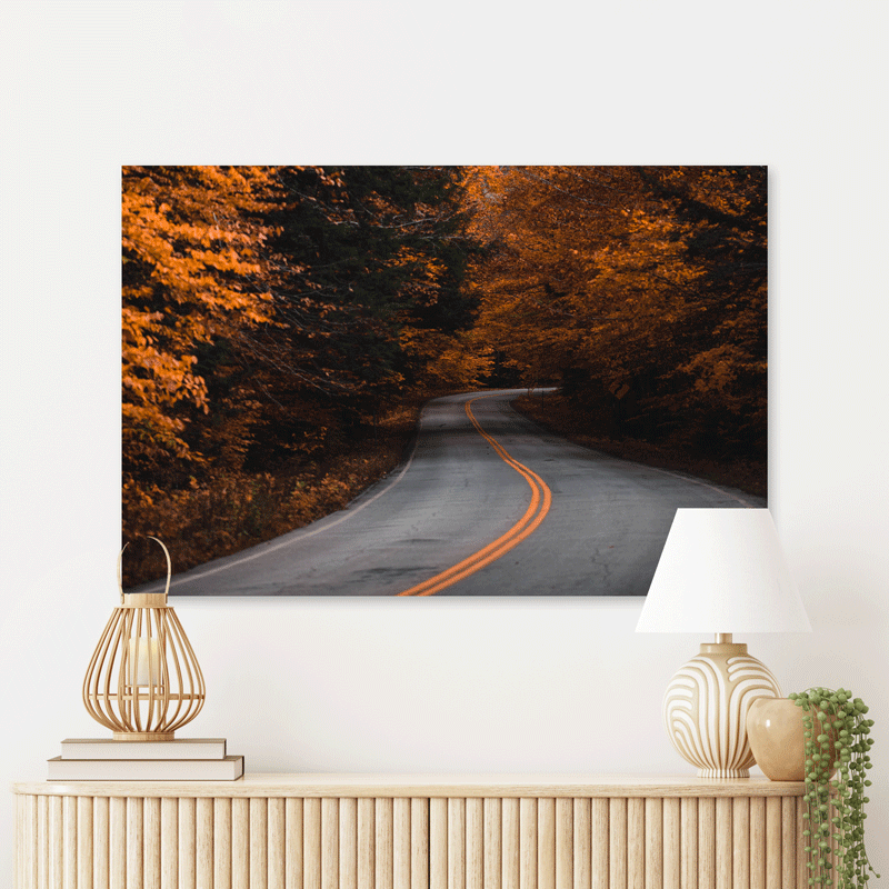 Schilderij Wanderlust Herfstweg