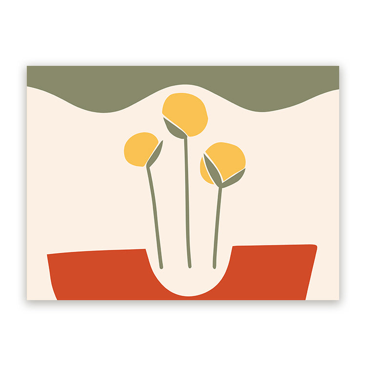 Schilderij Zomerse Abstracte Bloem