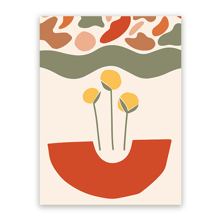 Schilderij Zomerse Abstracte Bloem