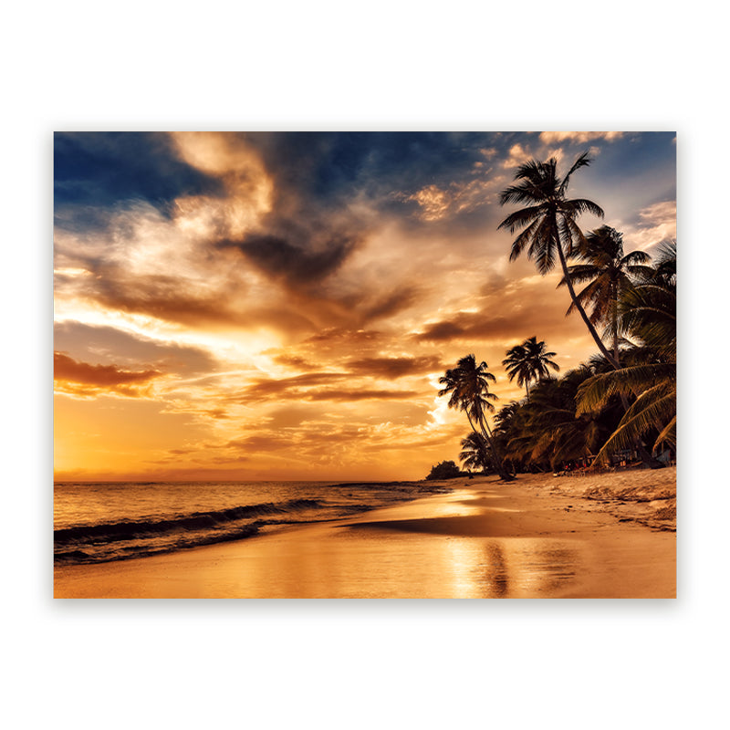 Schilderij Zonsondergang op het Strand