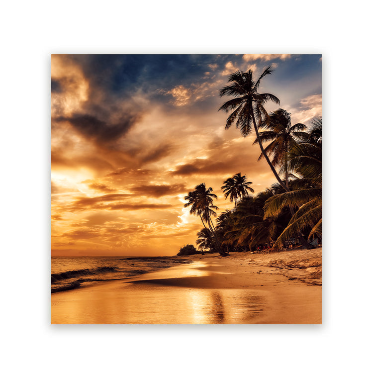Schilderij Zonsondergang op het Strand