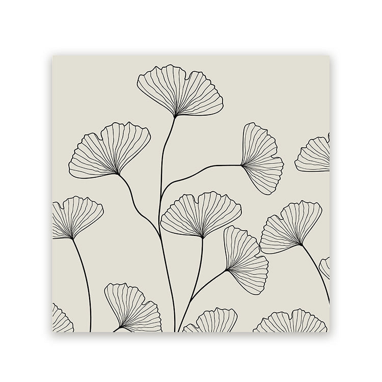 Schilderij Silhouette Flowers Boho