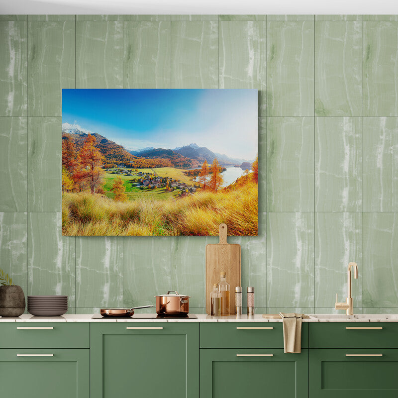 Schilderij Herfstharmonie aan het Meer