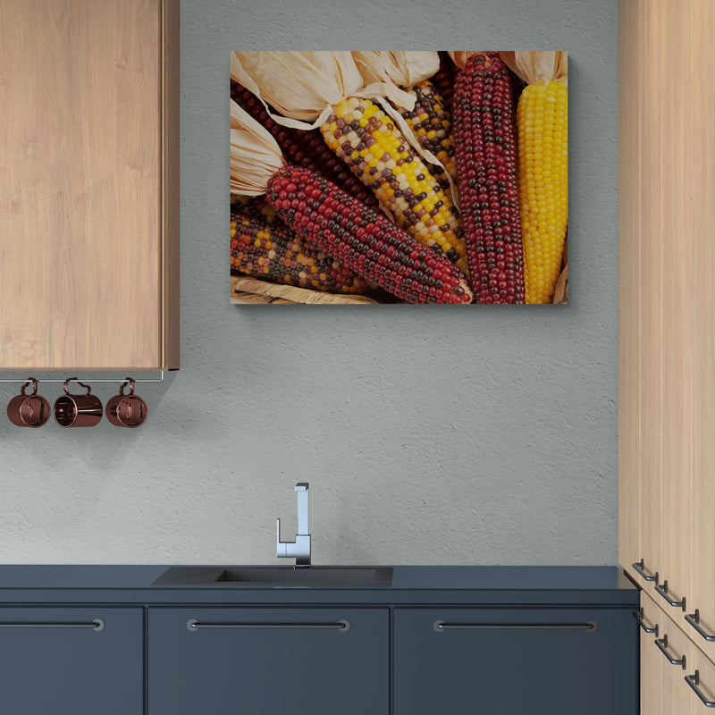 Schilderij Kleurrijk Maïsmozaïek