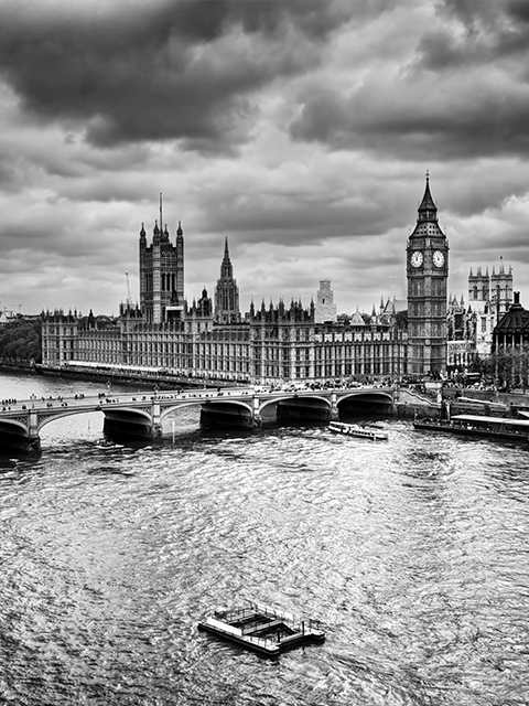 Schilderij Londen's Elegante Silhouet