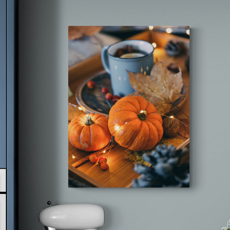 Schilderij Thee in Herfstsferen