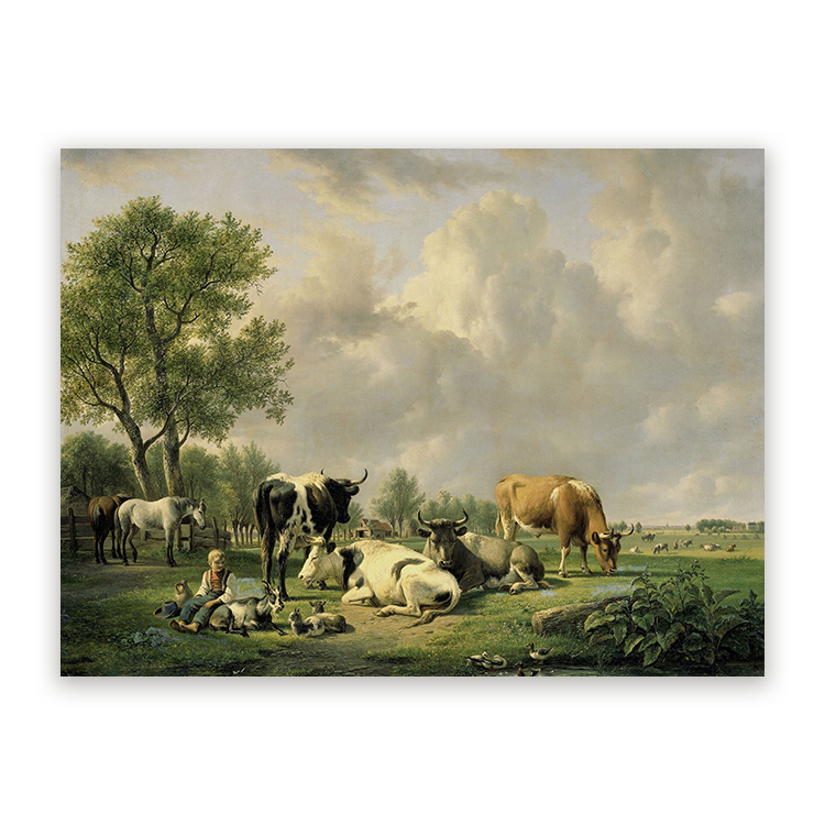 Schilderij Landschap met Vee