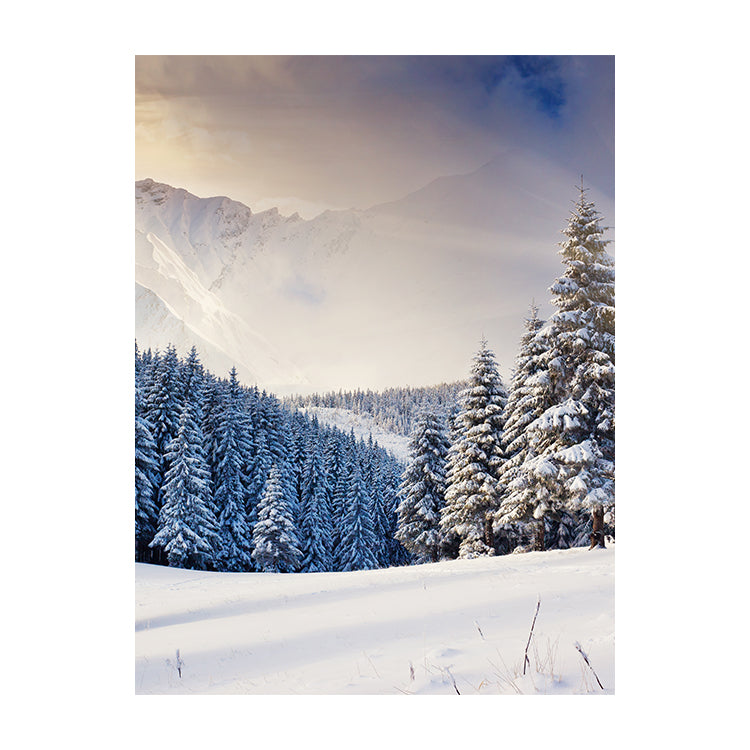 Schilderij Winterlandschap bij Avondschemering