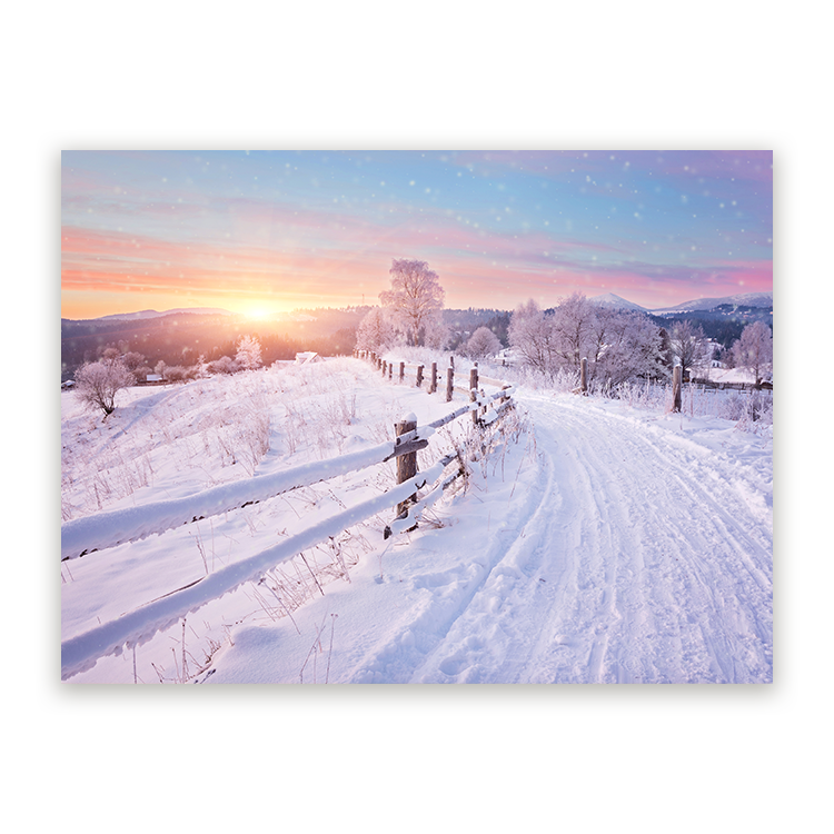 Schilderij Winterweg