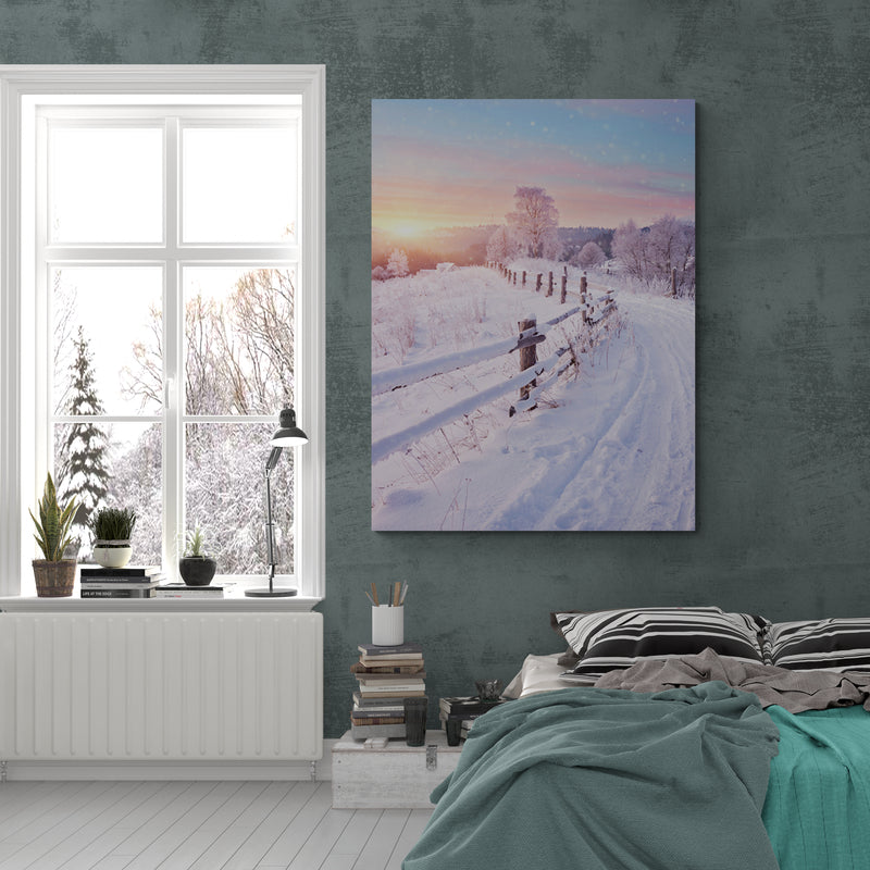Schilderij Winterweg