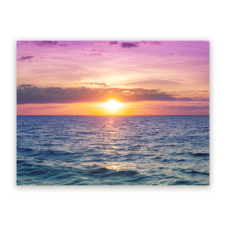 Schilderij Zonsopkomst boven Zee