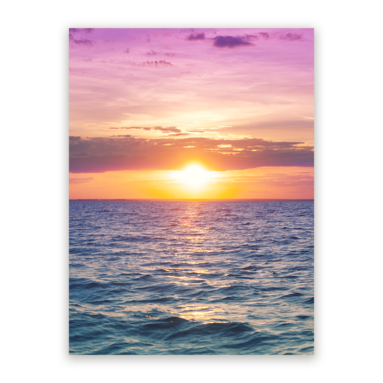 Schilderij Zonsopkomst boven Zee